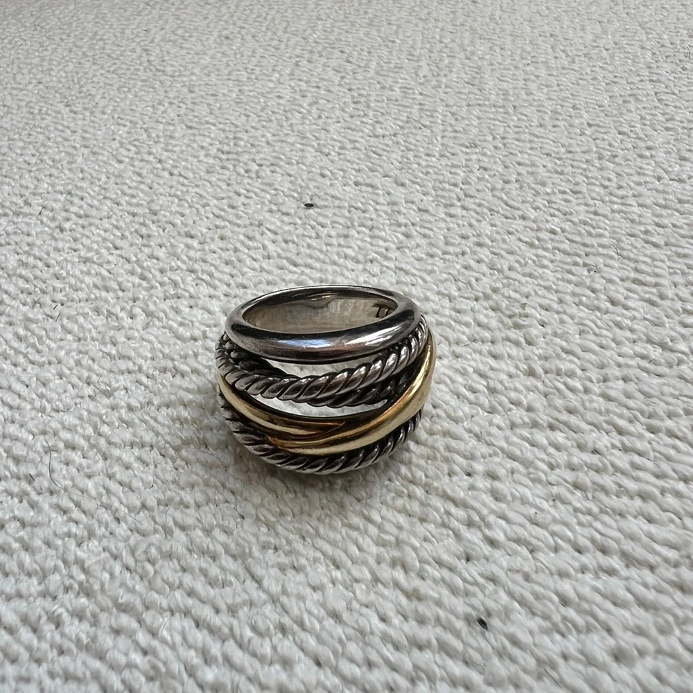 David Yurman Large Crossover Ring sz 7 - Picture 8 of 11